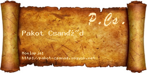 Pakot Csanád névjegykártya